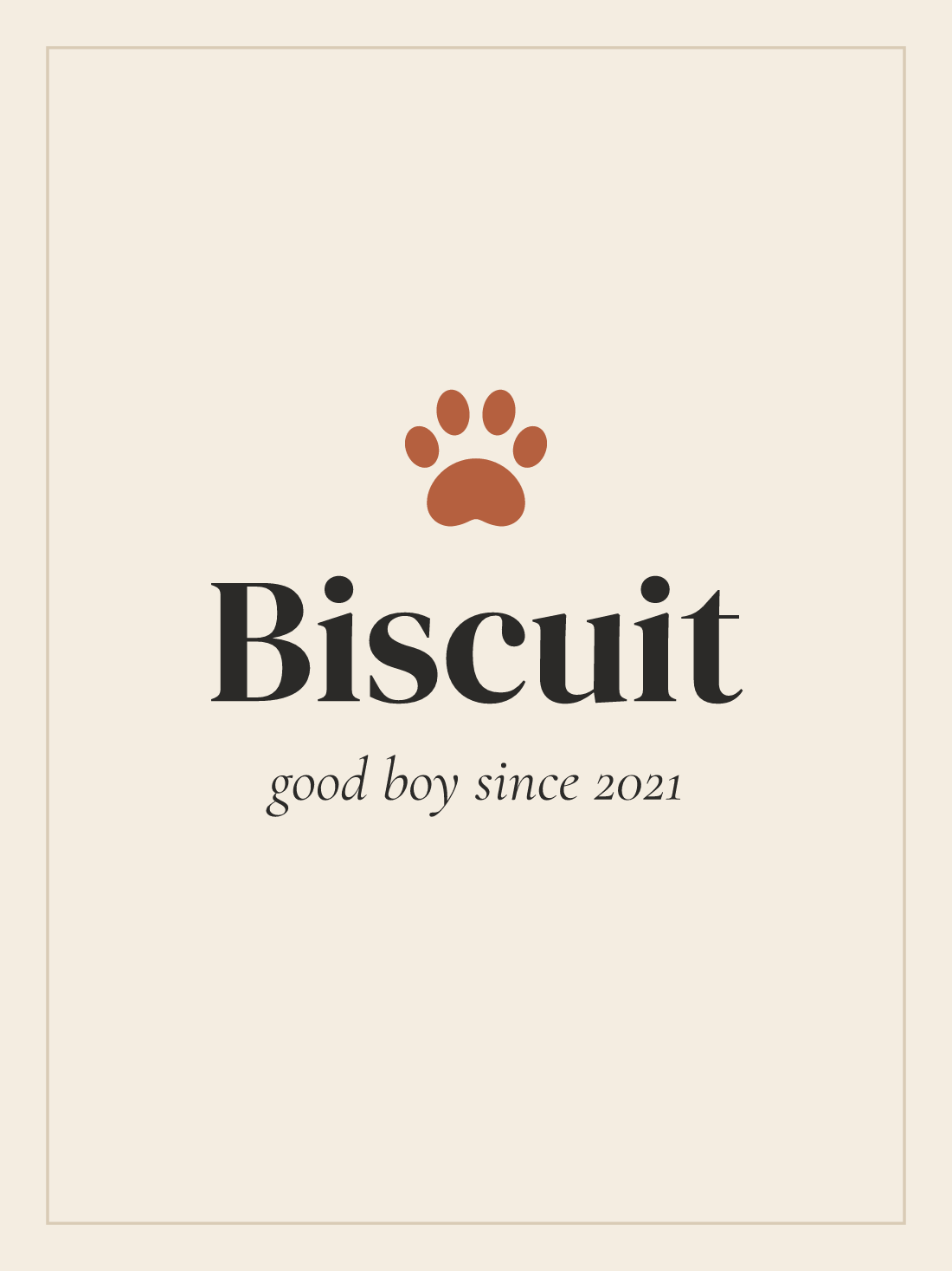 Personalized Dog Name Poster - Pet Lover Gift with Paw Print