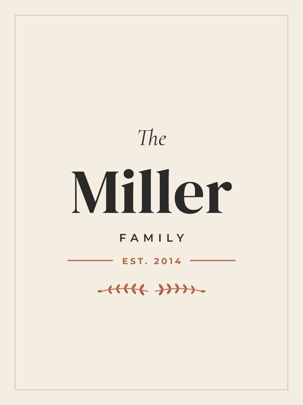 Personalized Family Name Sign Poster - Custom Est. Year Gift