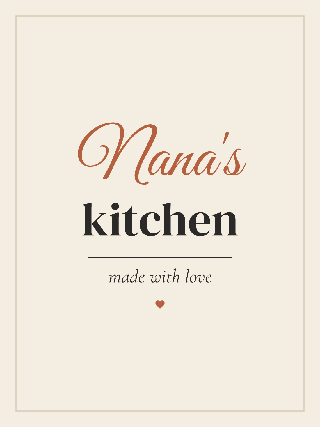 Personalized Grandma Kitchen Sign Poster - Custom Name “Made with Love”