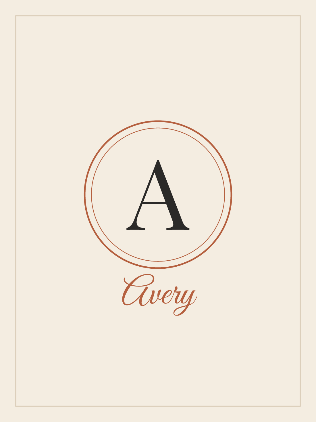 Personalized Monogram Initial Poster - Custom Name Gift