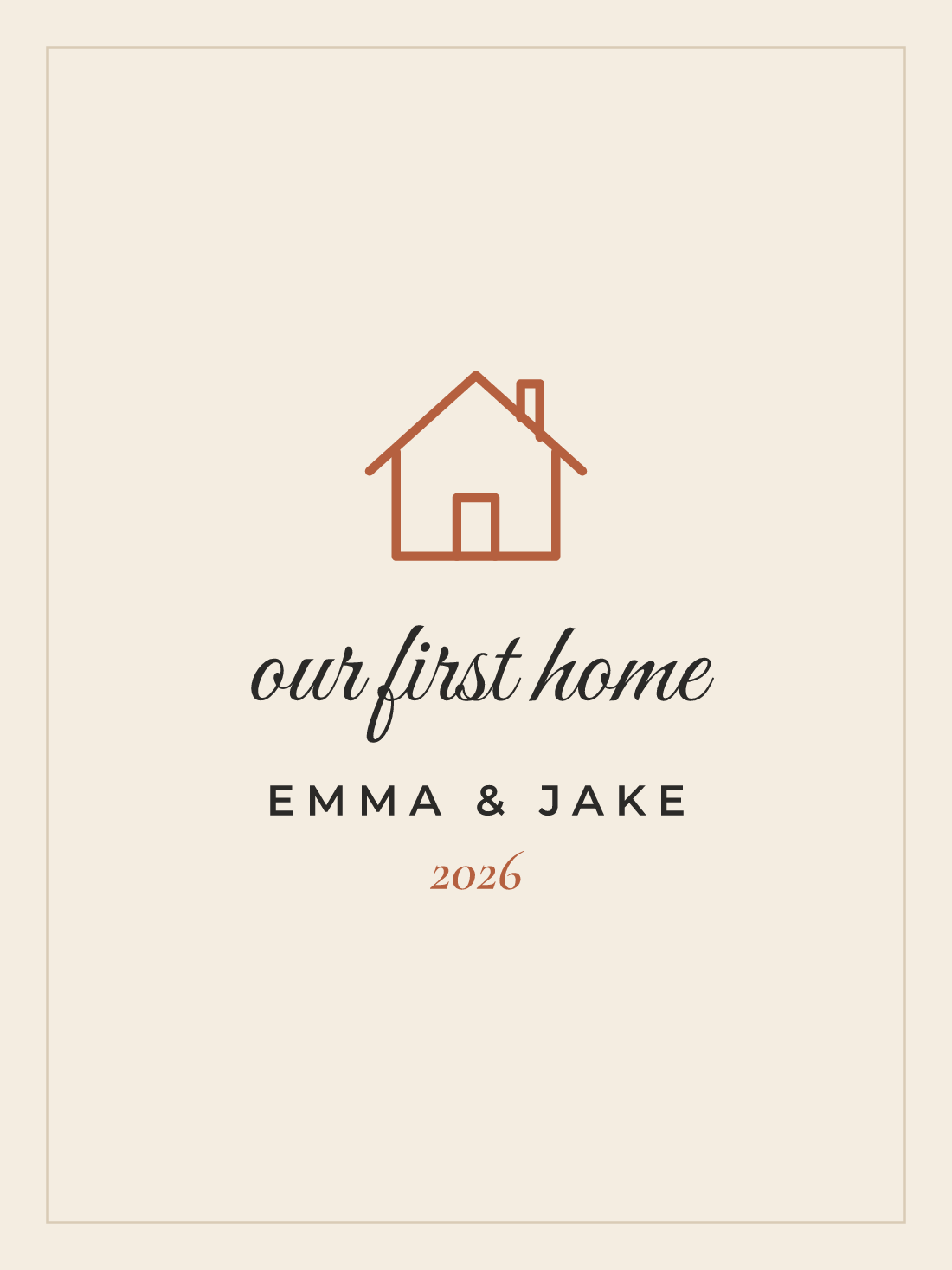 Personalized Our First Home Sign Poster - Custom Names & Year