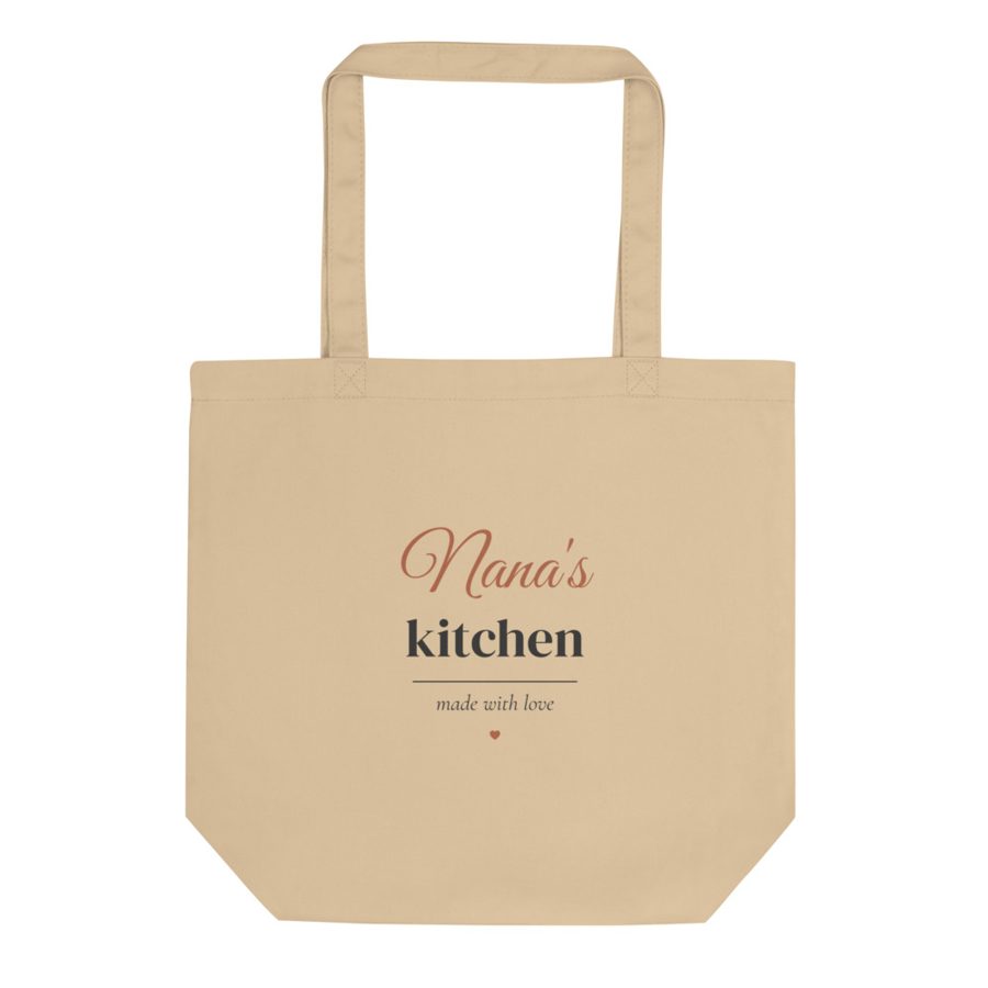 Personalized Grandma Kitchen Sign Tote Bag - Custom Name “Made with Love”